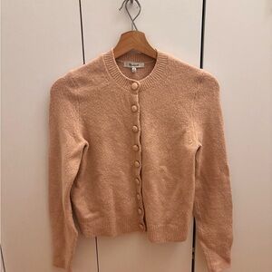 Madewell baby pink cotton blend cardigan
